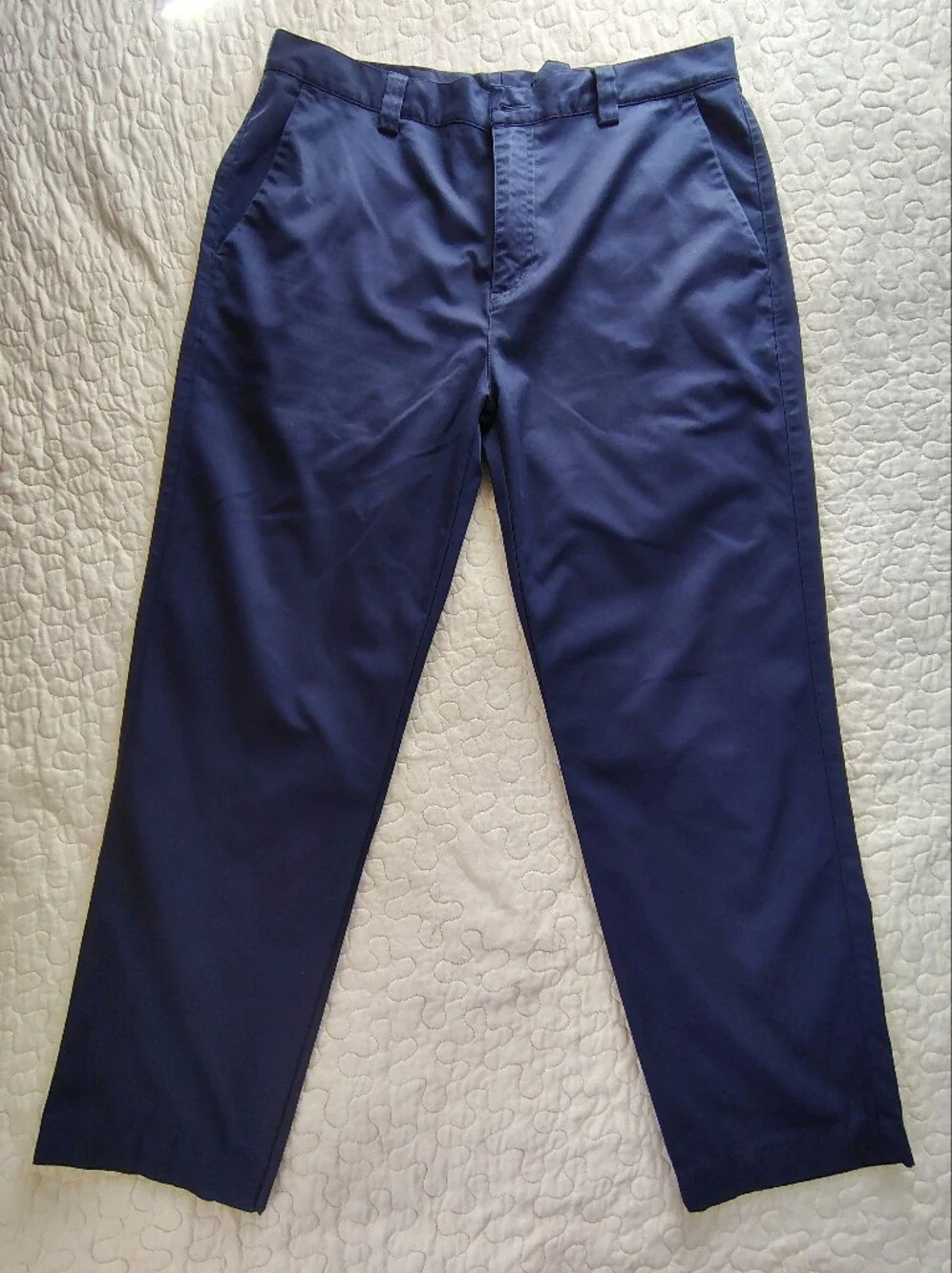 Adidas Climalite Mens Navy Blue Golf Pants Flat Front Stretch Size 34